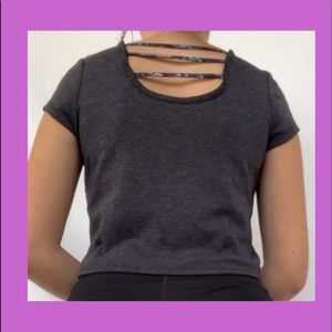 grey crop top